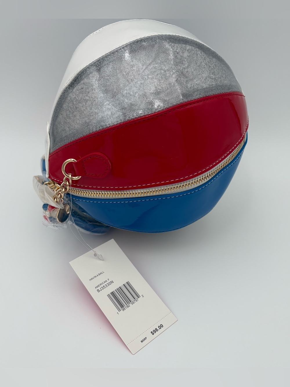 Betsey Johnson Havin A Ball Beach Ball Crossbody Purse NWT Summer 🏖️🇺🇸 - Picture 3 of 11